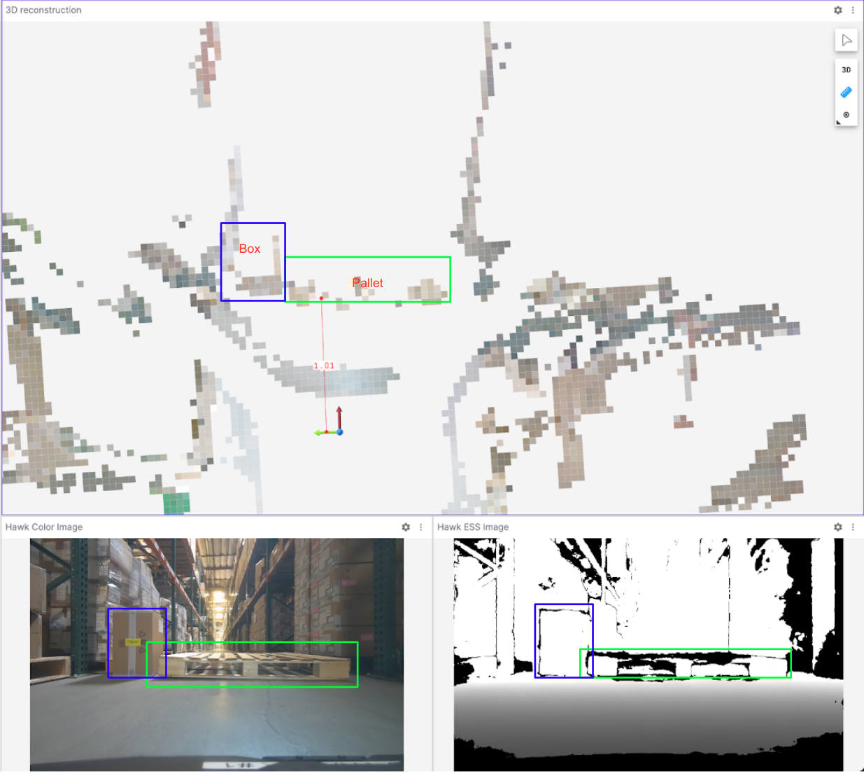 Evaluating `Isaac Perceptor` voxels at 1m.