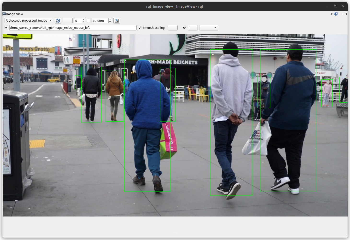 RQT showing detection of people