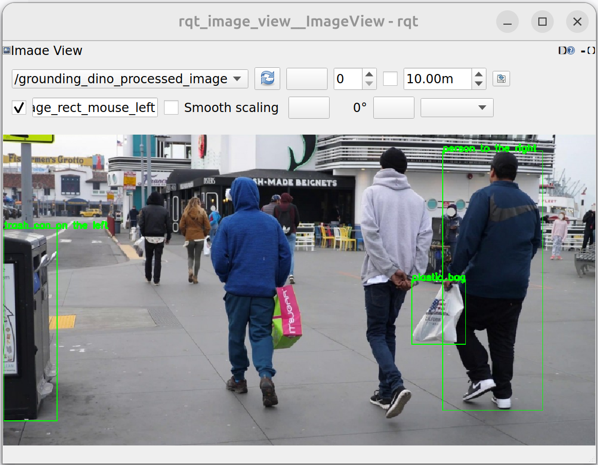 RQT showing detection of various objects