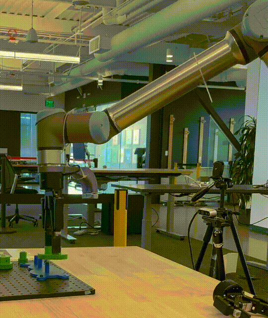 Real robot gear insertion 140 gripper for the policy.