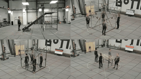 BONES-SEED dataset teaser: mocap clips from the training corpus