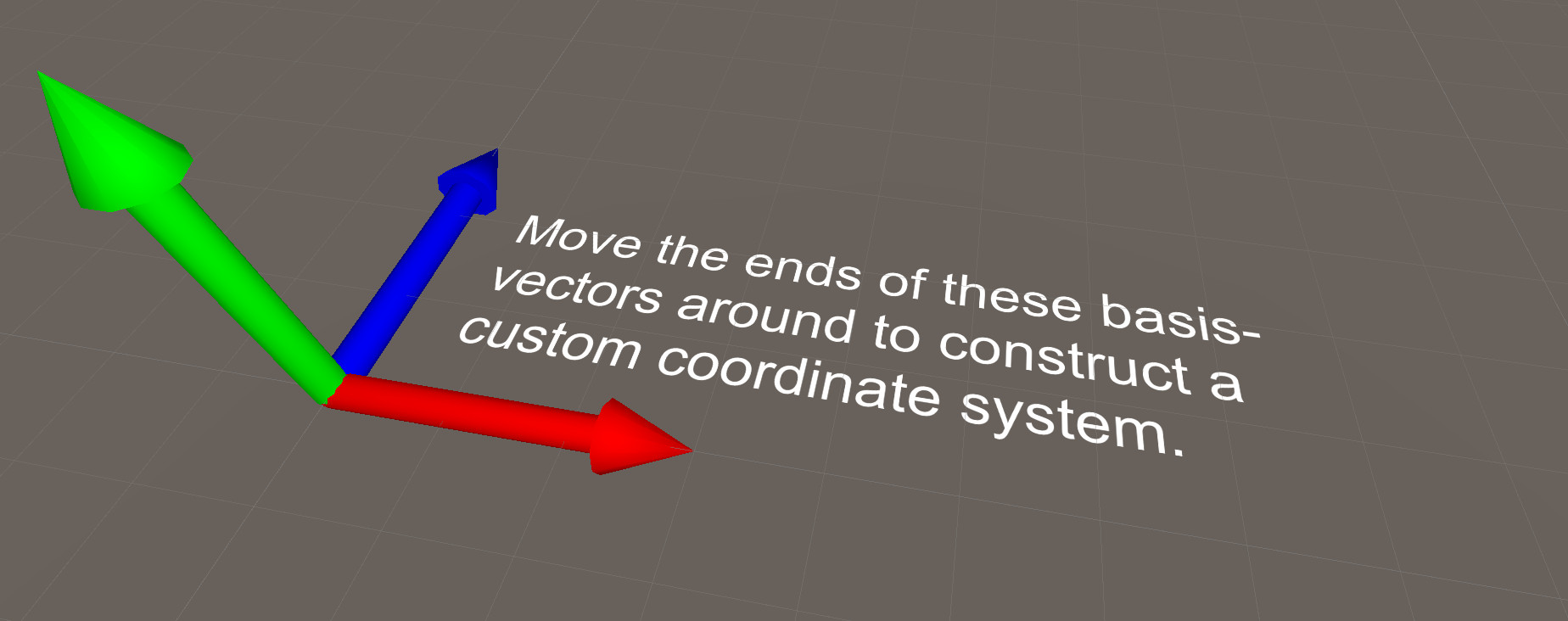 Image showing the rendered vectors in the Scene View