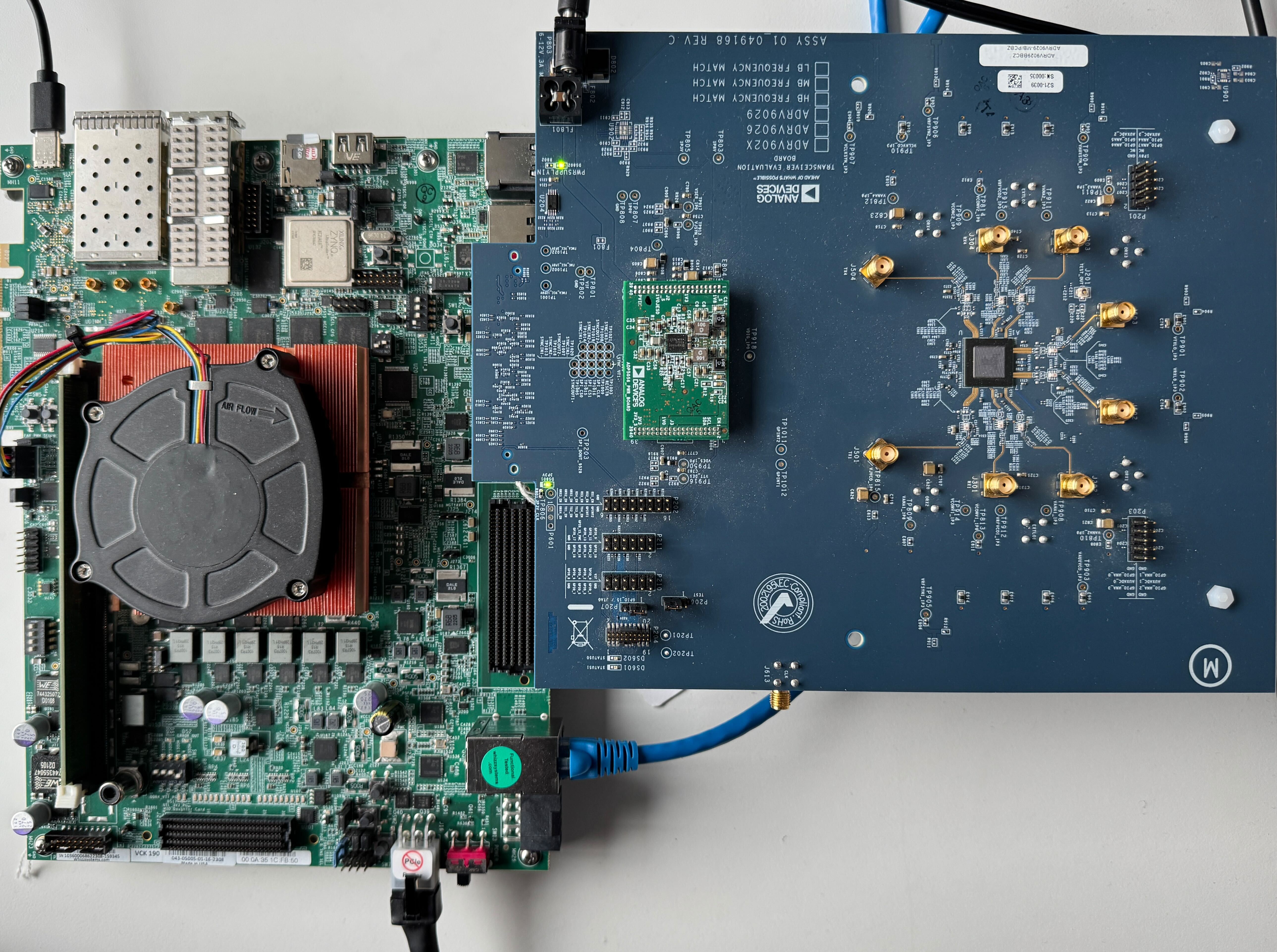 https://media.githubusercontent.com/media/analogdevicesinc/documentation/main/docs/eval/user-guide/transceiver/adrv9026/quickstart/adrv9026_vck190_quickstart.jpg