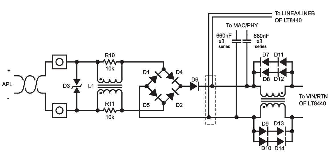 Required Frontend Design with Large Effective Capacitance & Inductance on the Load Side