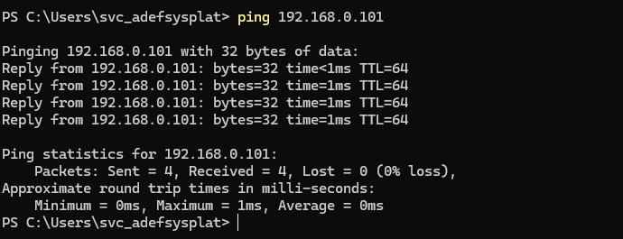 Ping eth0 Response