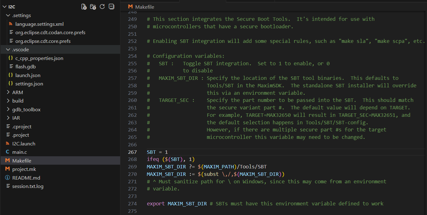 https://media.githubusercontent.com/media/analogdevicesinc/system-level/main/docs/solutions/reference-designs/ad-ethernetapldevice-sl/software-example/makefile-config.png