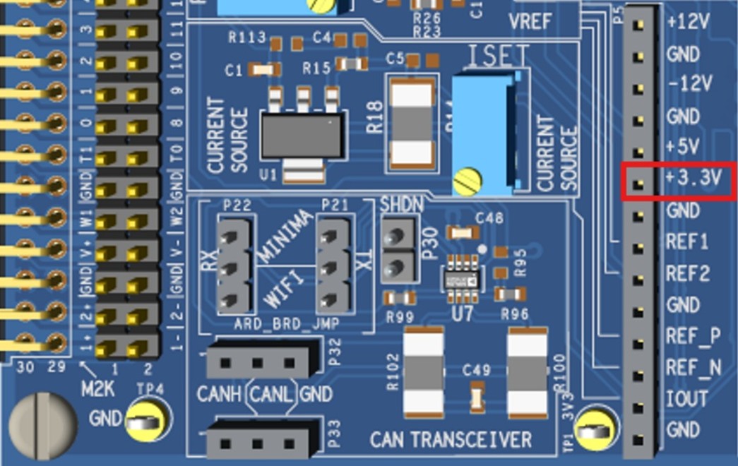https://media.githubusercontent.com/media/analogdevicesinc/system-level/main/docs/solutions/reference-designs/ad-m2kcompedu-ebz/hardware-guide/images/3v3_supply_rail_pin_location.jpg