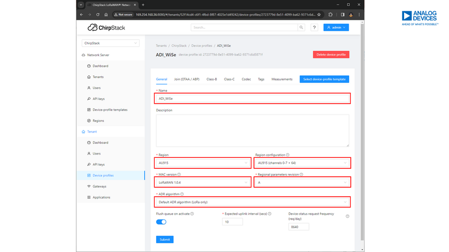 https://media.githubusercontent.com/media/analogdevicesinc/system-level/main/docs/solutions/reference-designs/ad-max32sxwise-sl/lora-software/add_device_profile_example.png