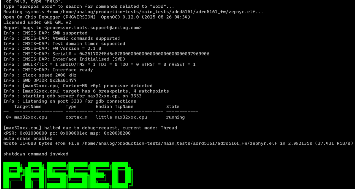 https://media.githubusercontent.com/media/analogdevicesinc/system-level/main/docs/solutions/reference-designs/adrd5161-01z/production_testing/images/firmware_flash_test_menu_passed.png