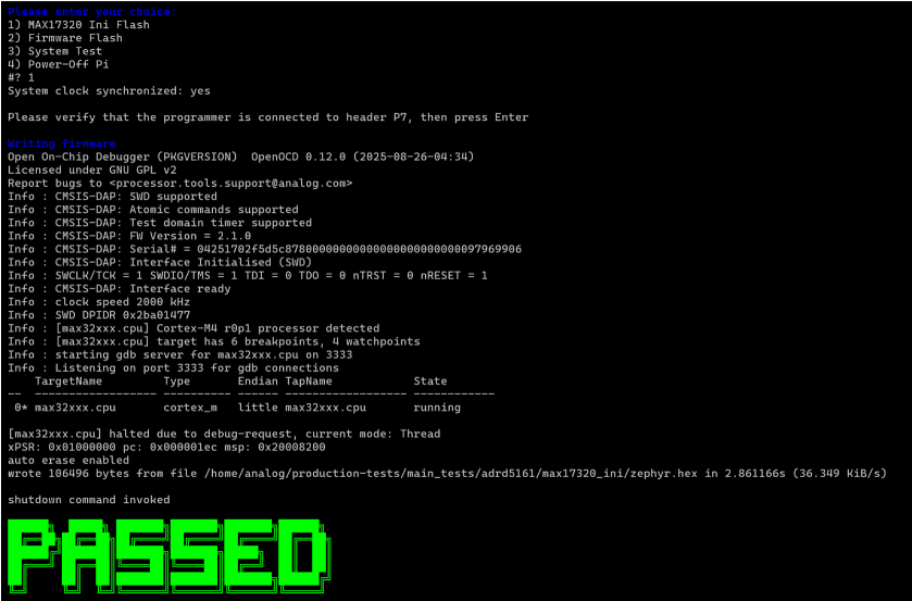 https://media.githubusercontent.com/media/analogdevicesinc/system-level/main/docs/solutions/reference-designs/adrd5161-01z/production_testing/images/ini_flash_test_passed.png