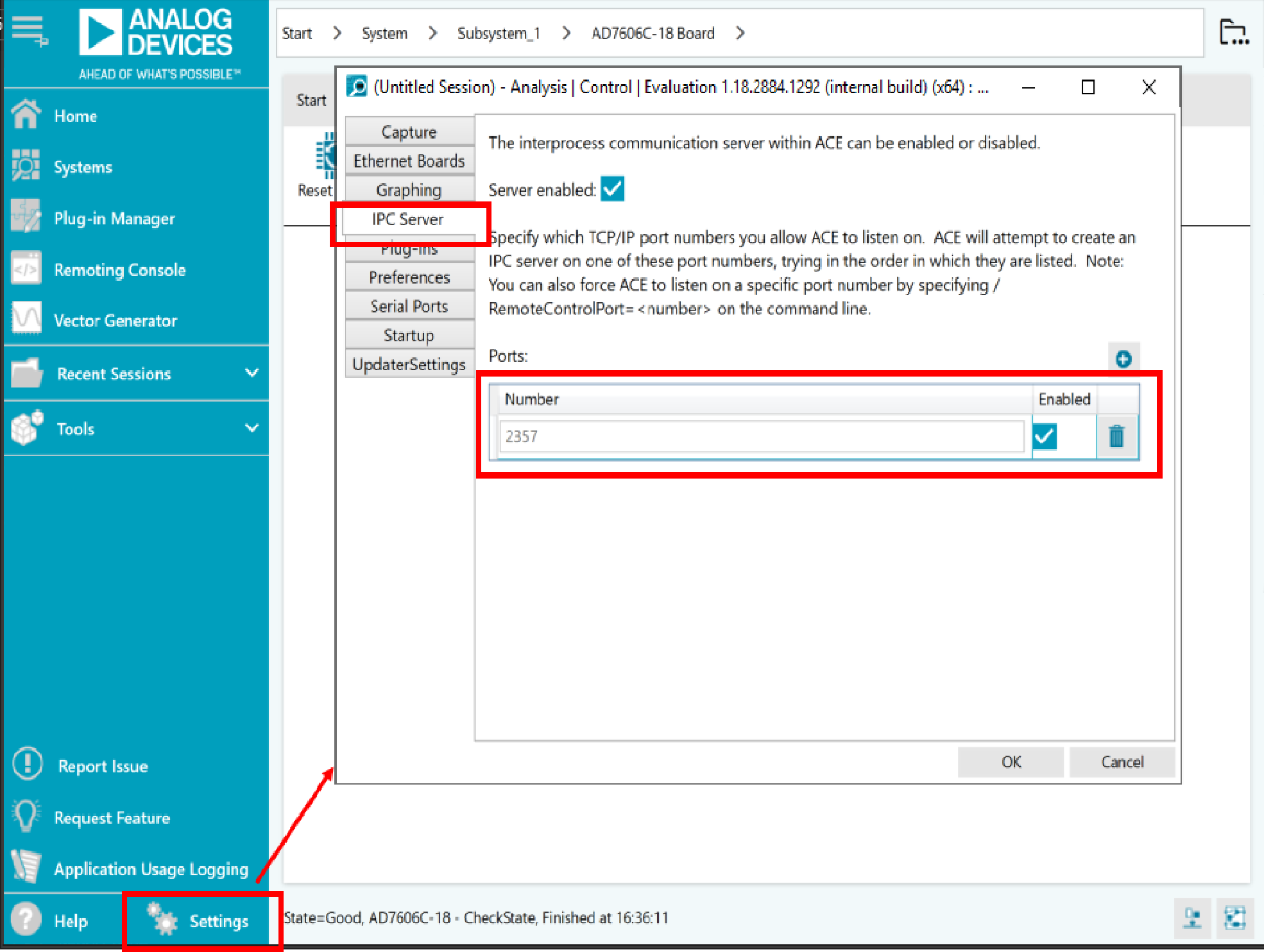 https://media.githubusercontent.com/media/analogdevicesinc/system-level/main/docs/solutions/reference-designs/eval-ad7606x/images/ace_ipc_server_settings.png