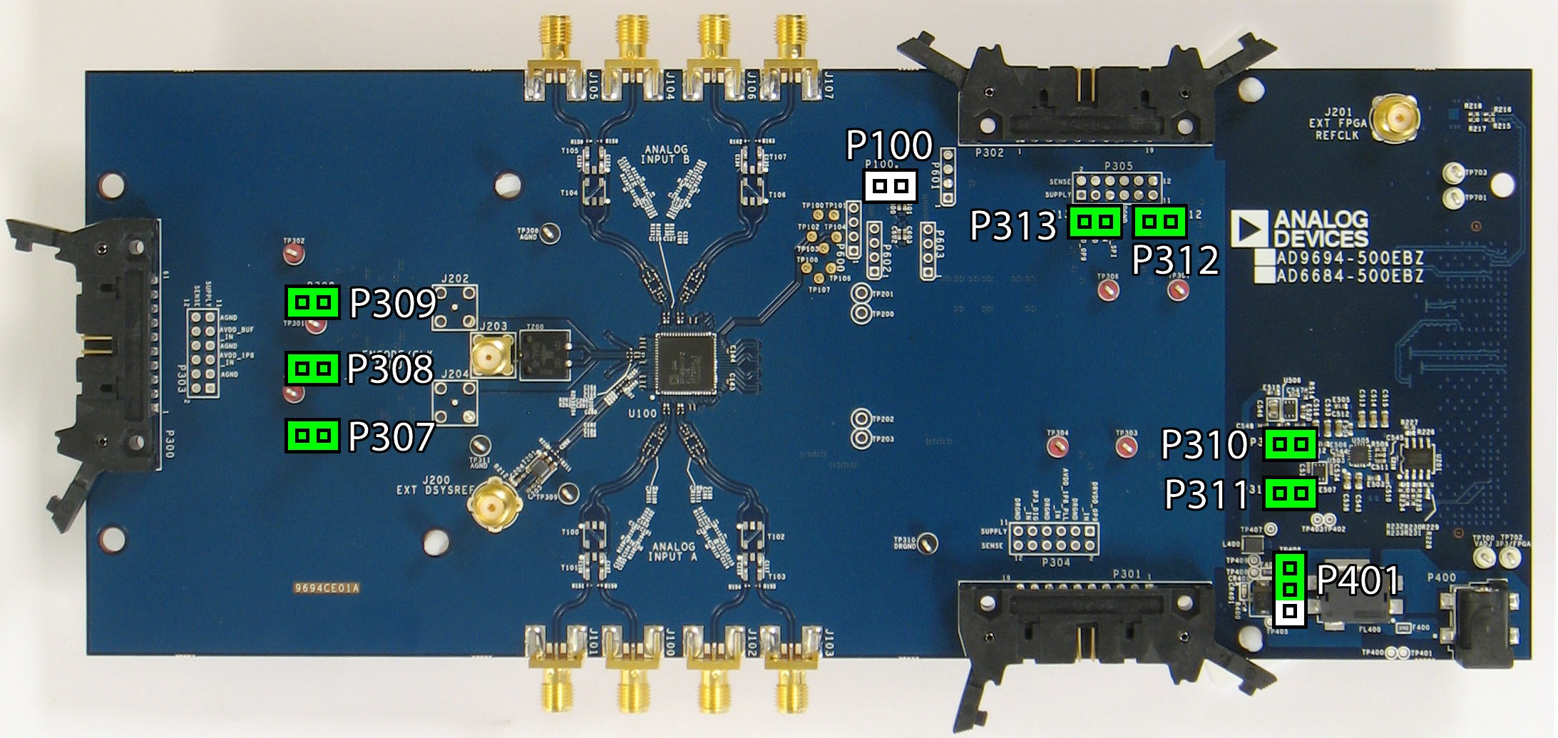 https://media.githubusercontent.com/media/analogdevicesinc/system-level/main/docs/solutions/reference-designs/eval-ad9694/images/ad9694_jumpers.jpg