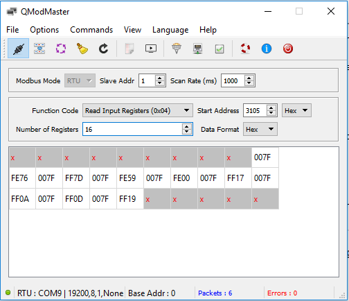 ADC MODBUS read