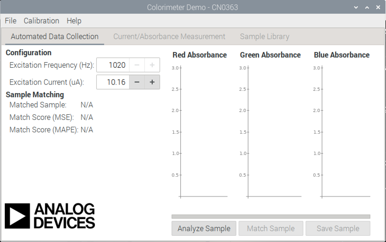 https://media.githubusercontent.com/media/analogdevicesinc/system-level/main/docs/solutions/reference-designs/eval-cn0363-pmdz/images/colorimeter_app_startup.png