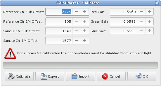 Calibration Dialog
