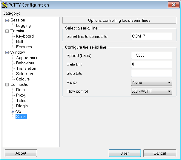 https://media.githubusercontent.com/media/analogdevicesinc/system-level/main/docs/solutions/reference-designs/eval-cn0503-ardz/cn0503-software/putty_serial_config.png