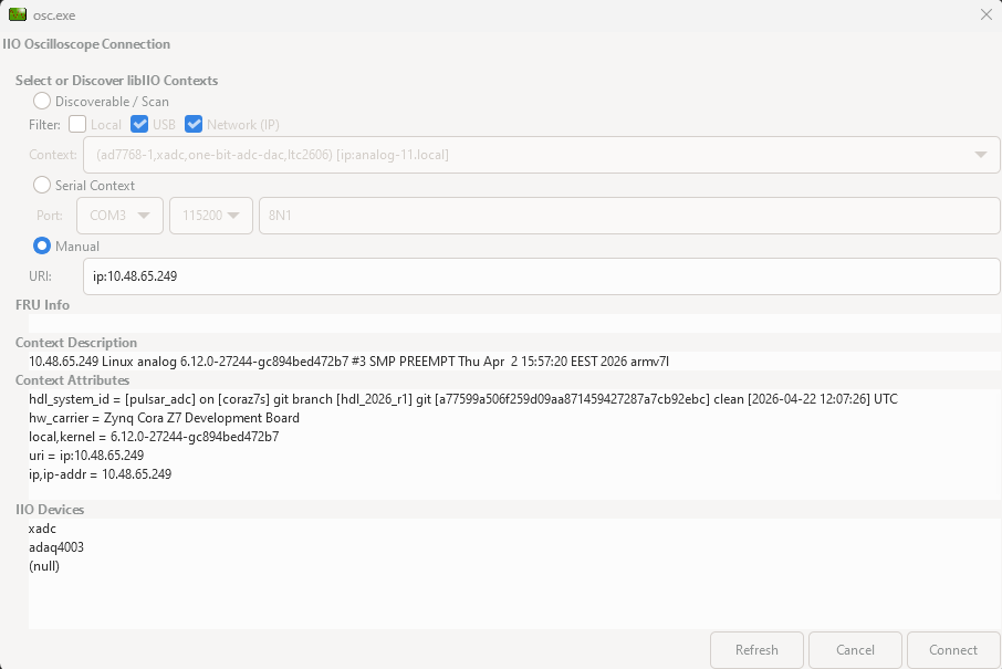 https://media.githubusercontent.com/media/analogdevicesinc/system-level/main/docs/solutions/reference-designs/pulsar_adc/images/pulsar_adc_iio_osc_connect_coraz7s.png