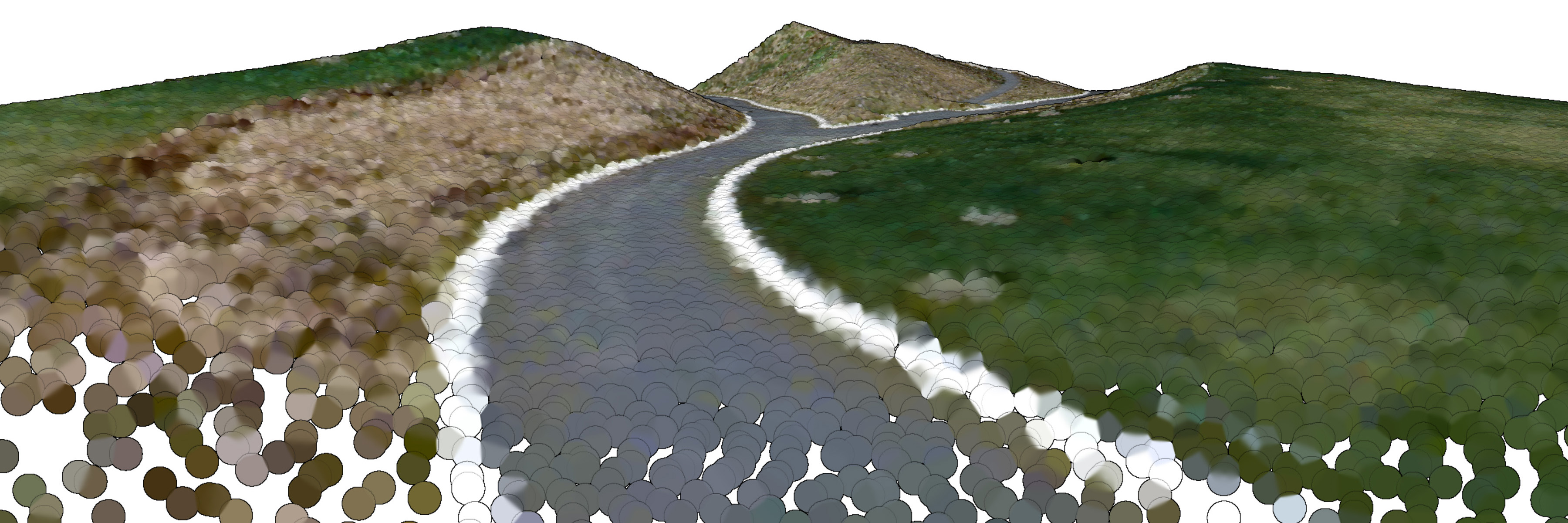 Lidar point cloud of the Hills of Governors Island