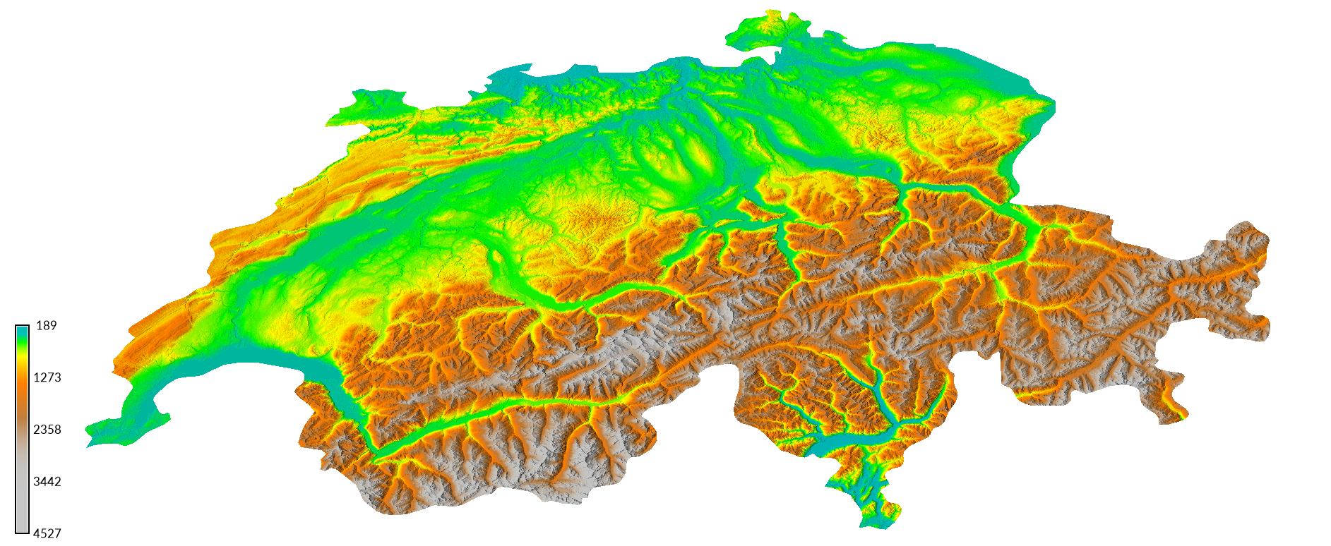 Swiss Shaded Relief