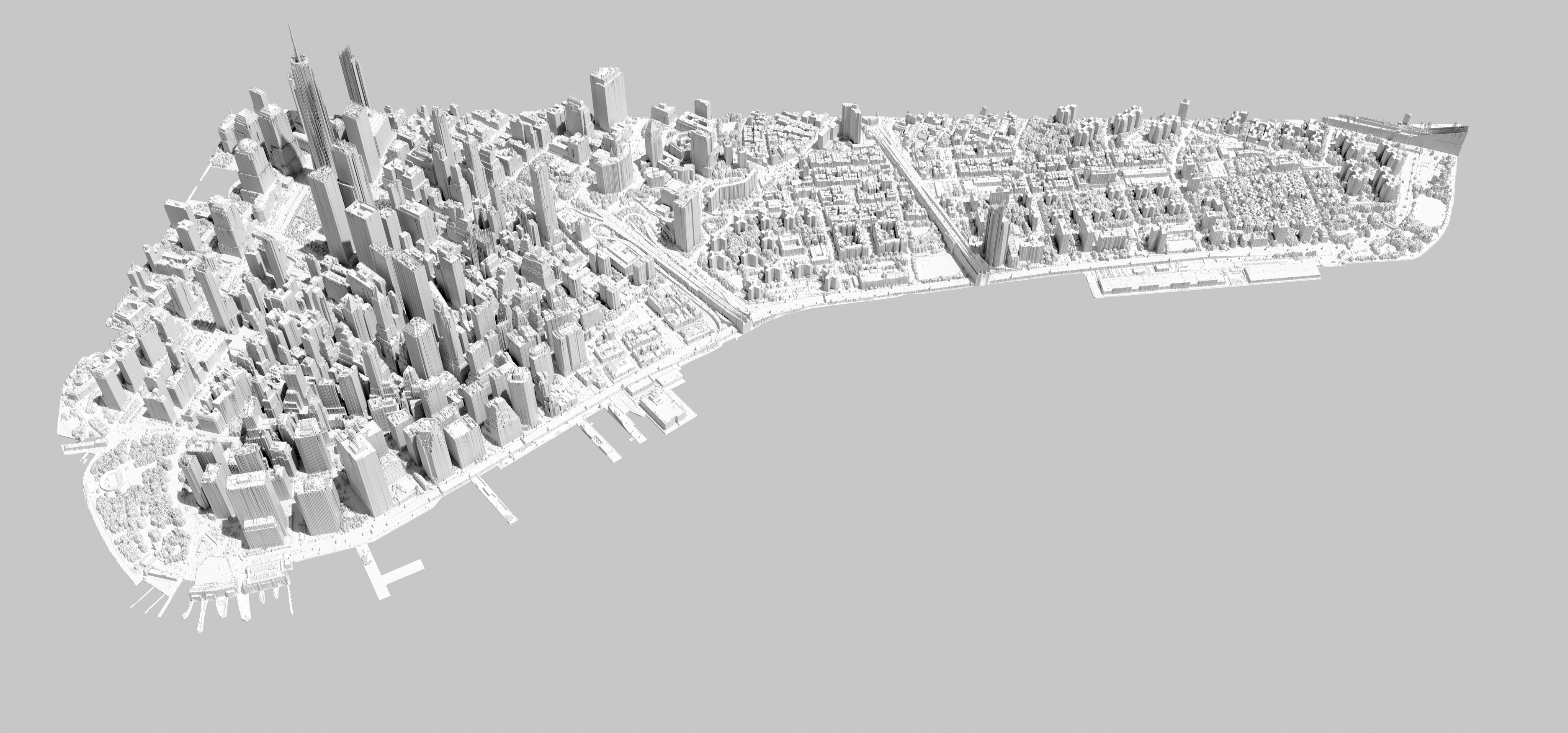 3D rendering of Manhattan