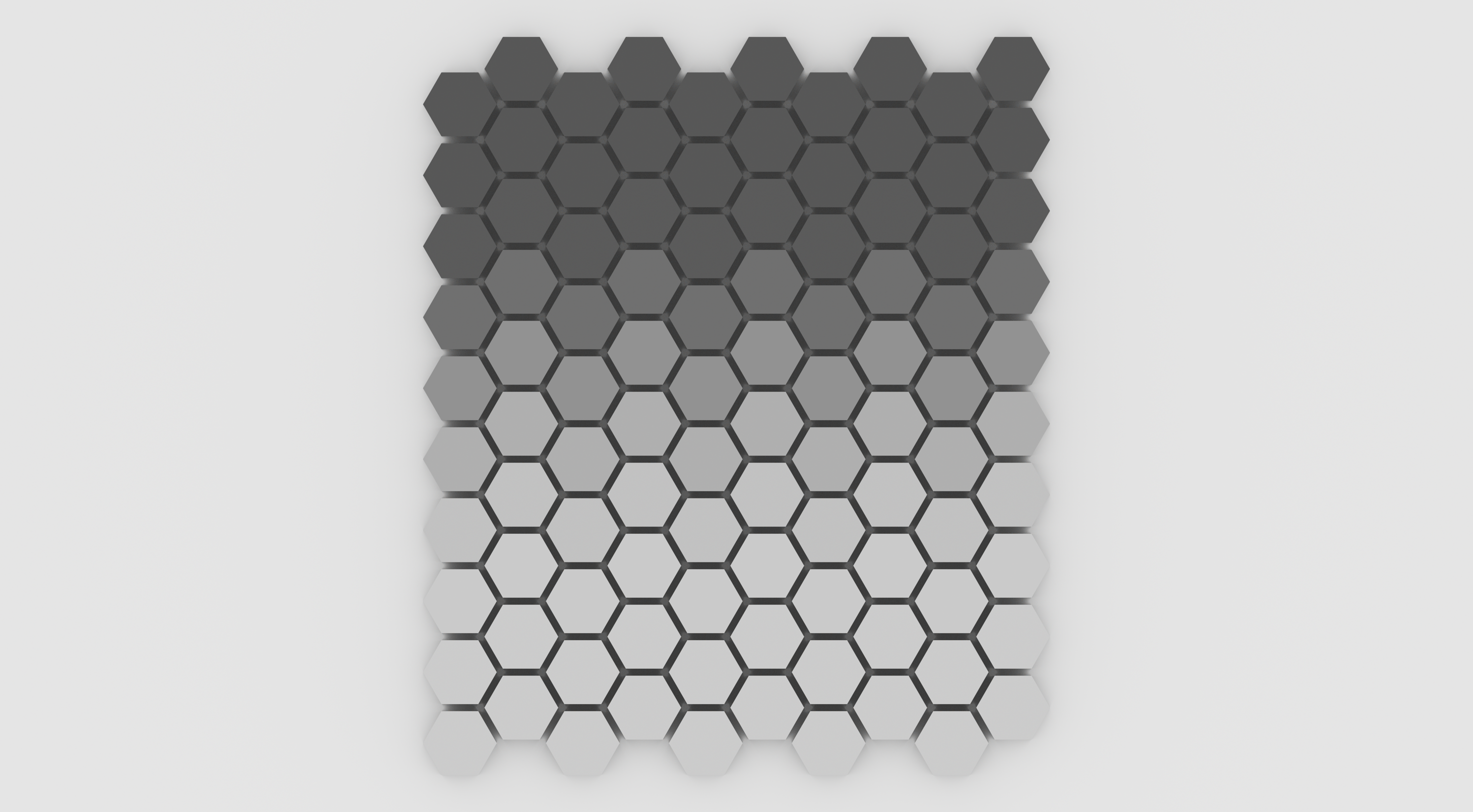 Rendering of hexagonal pavers with color gradient