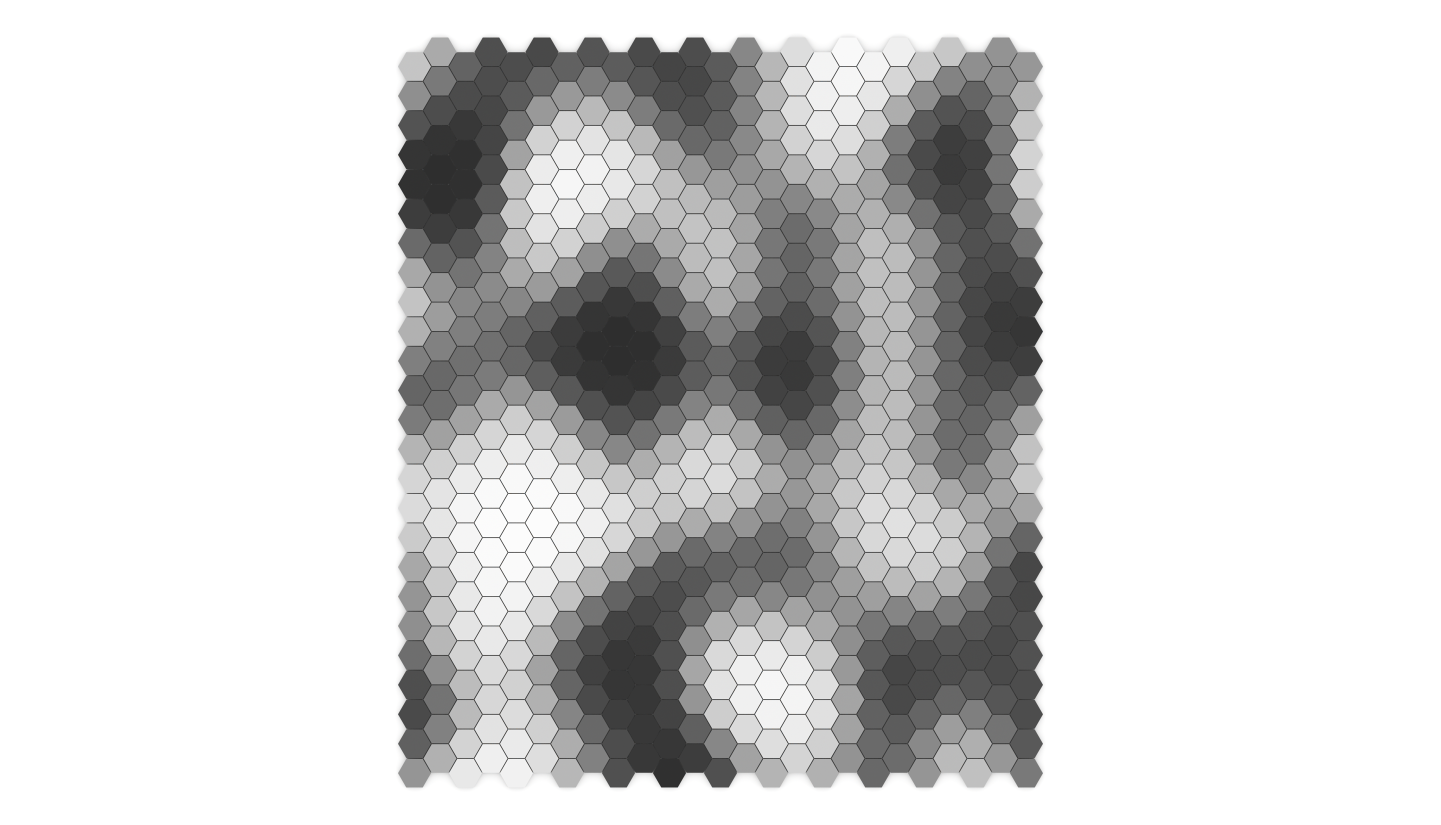Hexagonal paving pattern from noise