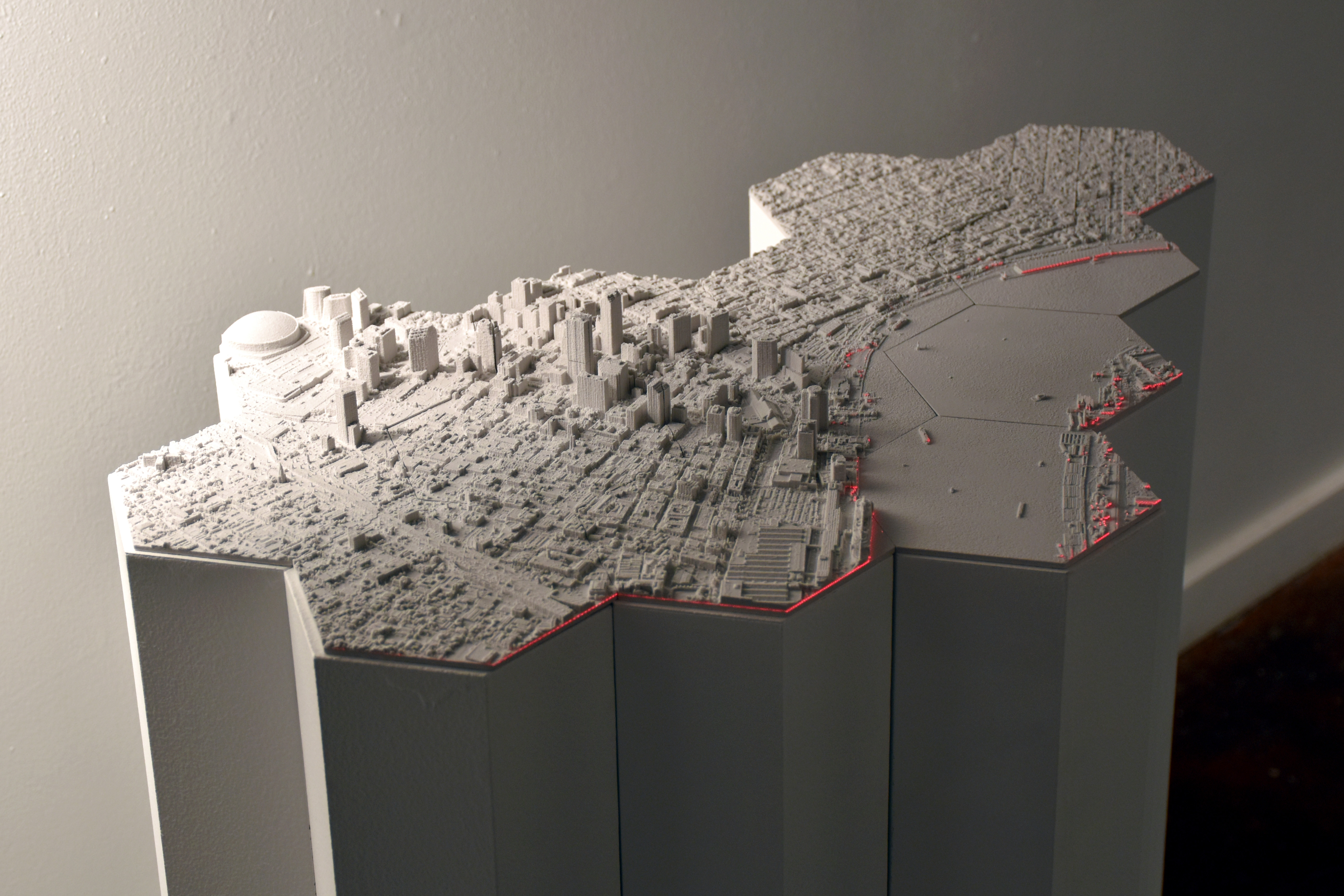 Shifting Datum I with laser line representing sea level rise