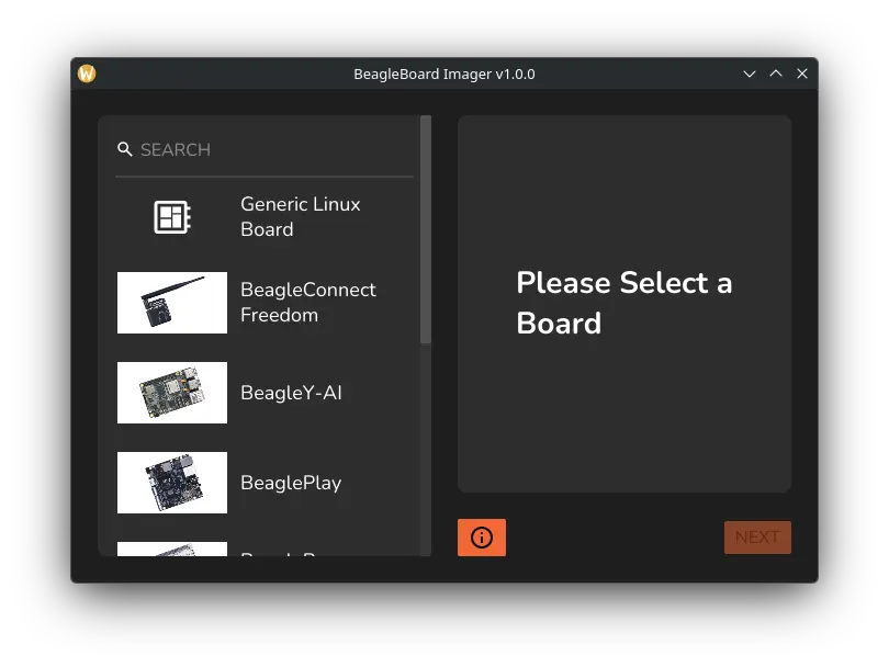 Screenshot of bb-imager-gui