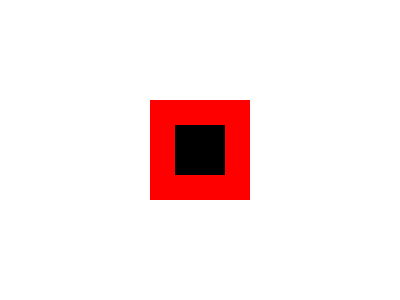 Red rectangle with inner black rectangle