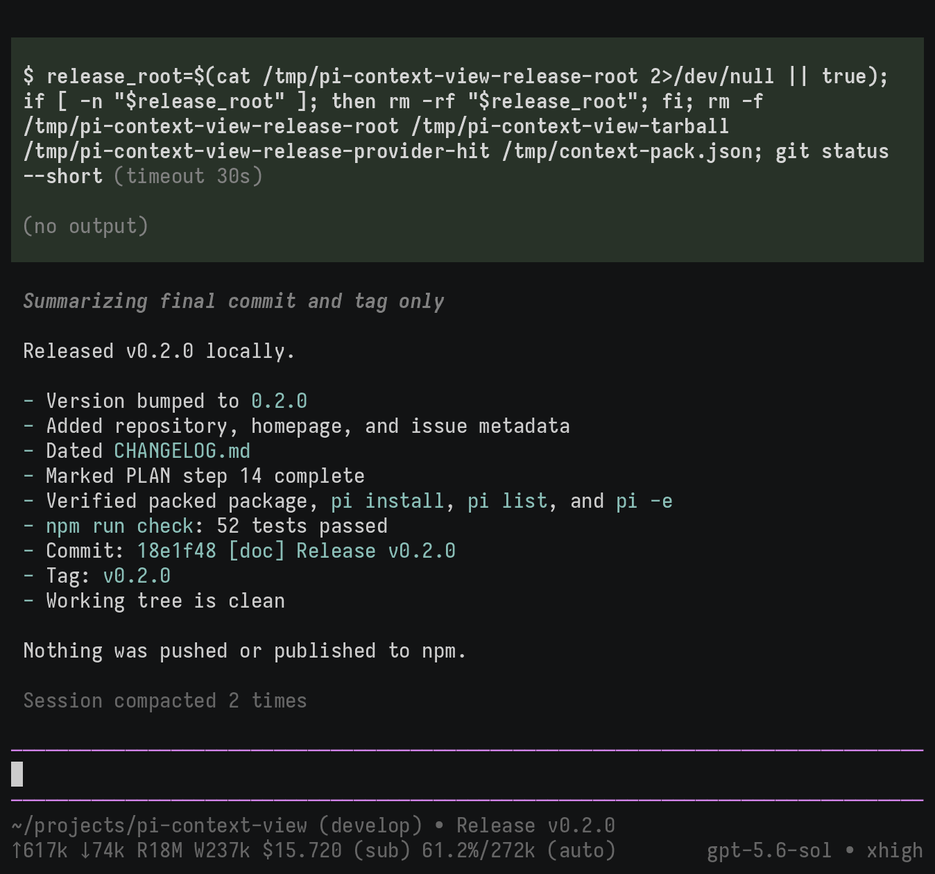 Context injections view and item preview
