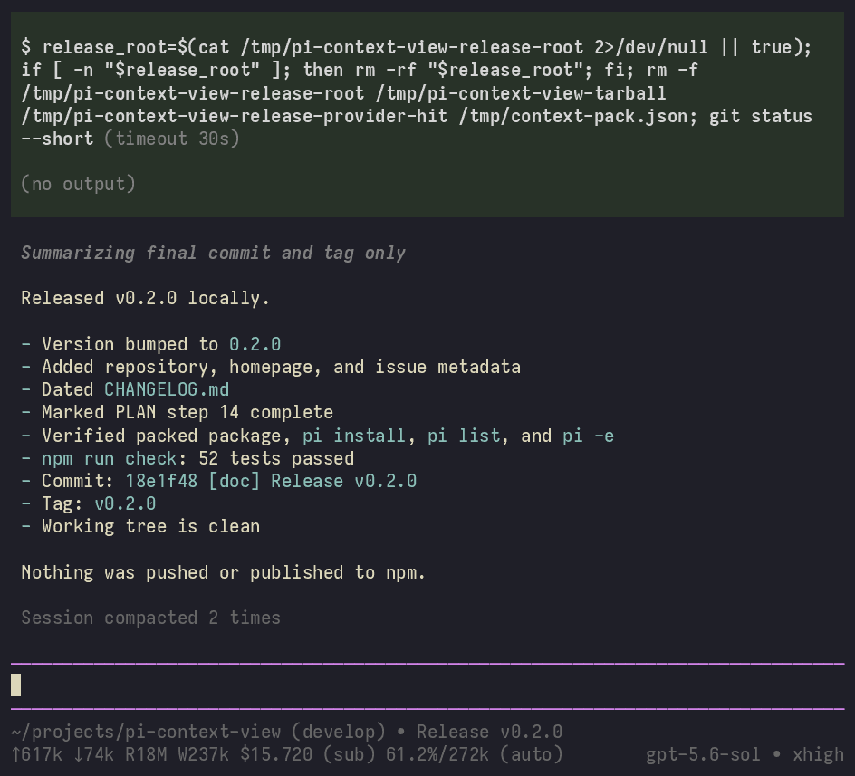 Context injections view and item preview