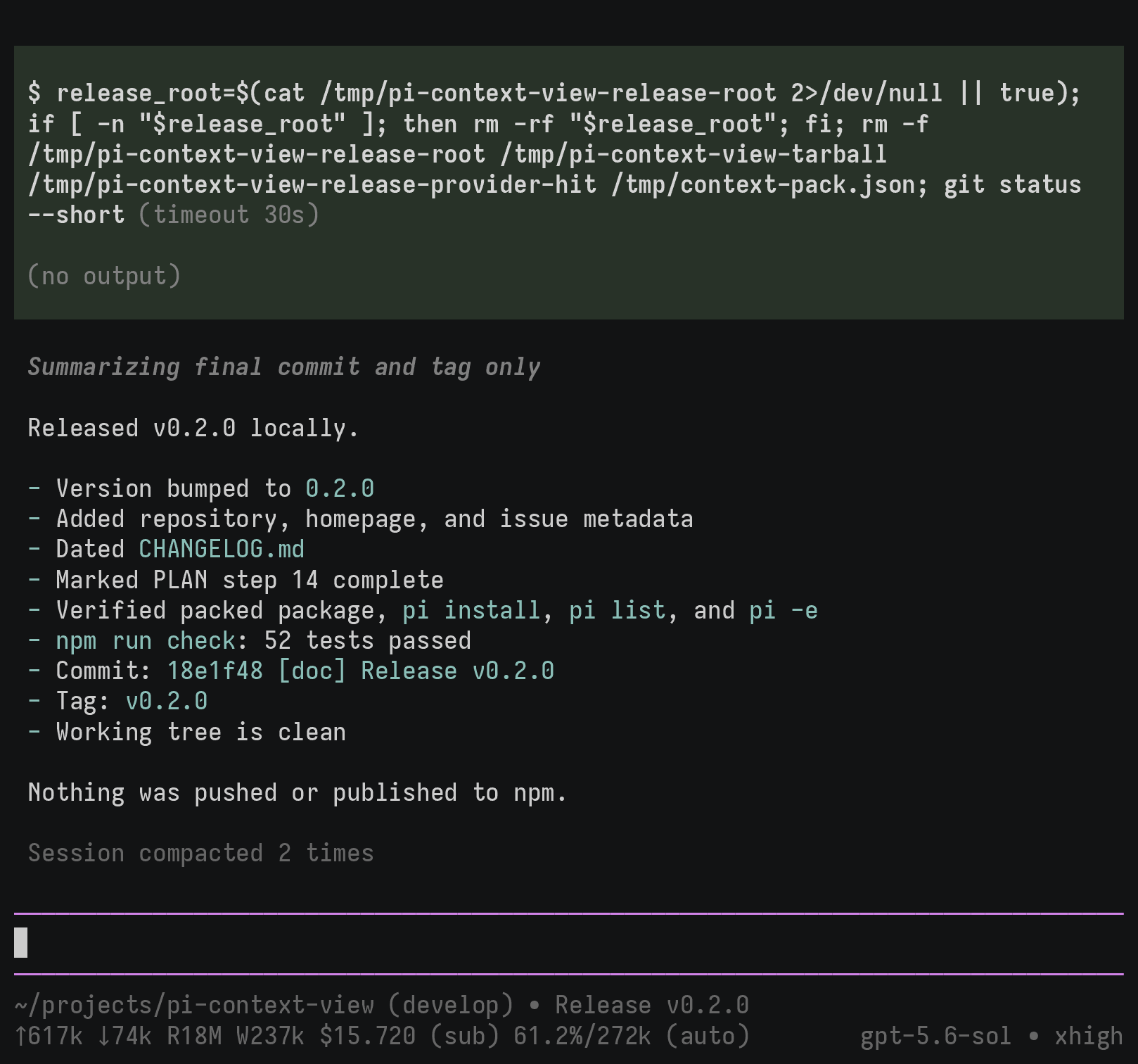 Context injections view and item preview