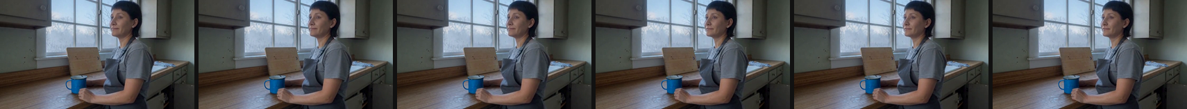Six consecutive frames across a join