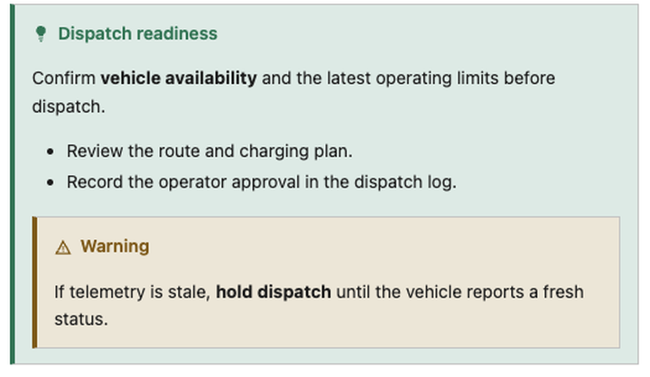 A titled tip containing a nested warning admonition