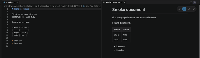 Open Preview to Side action in the VS Code editor title