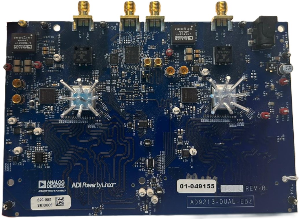 Photo of the AD9213-DUAL-EBZ evaluation board