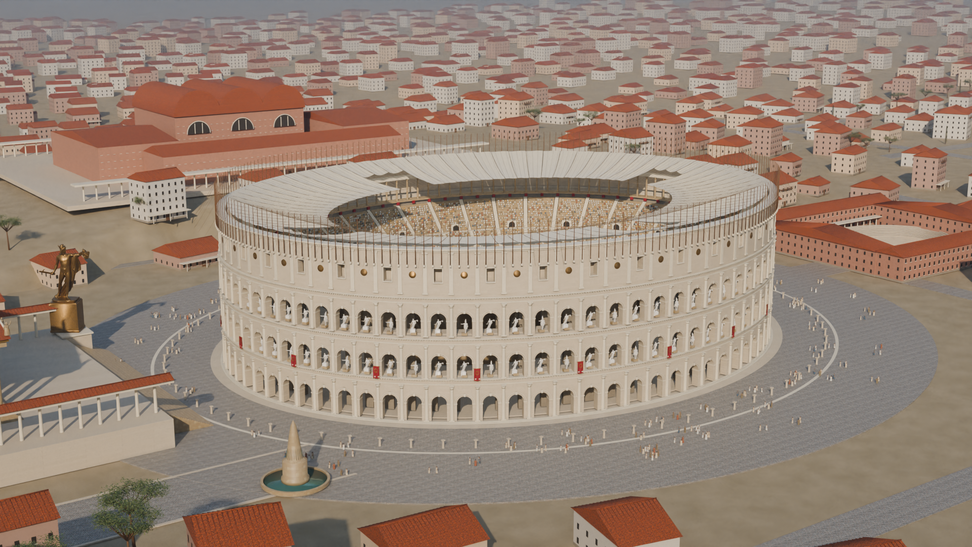 Renders：四座建筑的 Blender 工程与修订档案