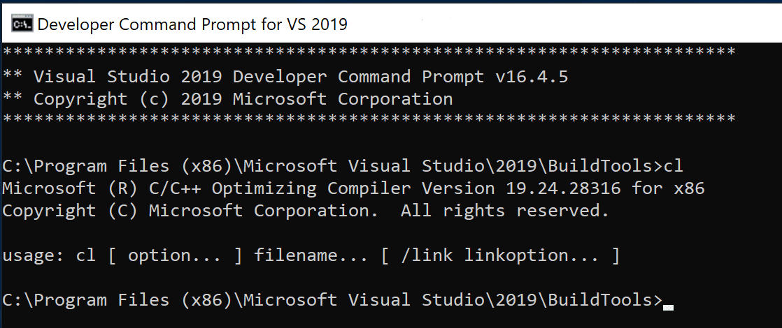 Cl exe vs code