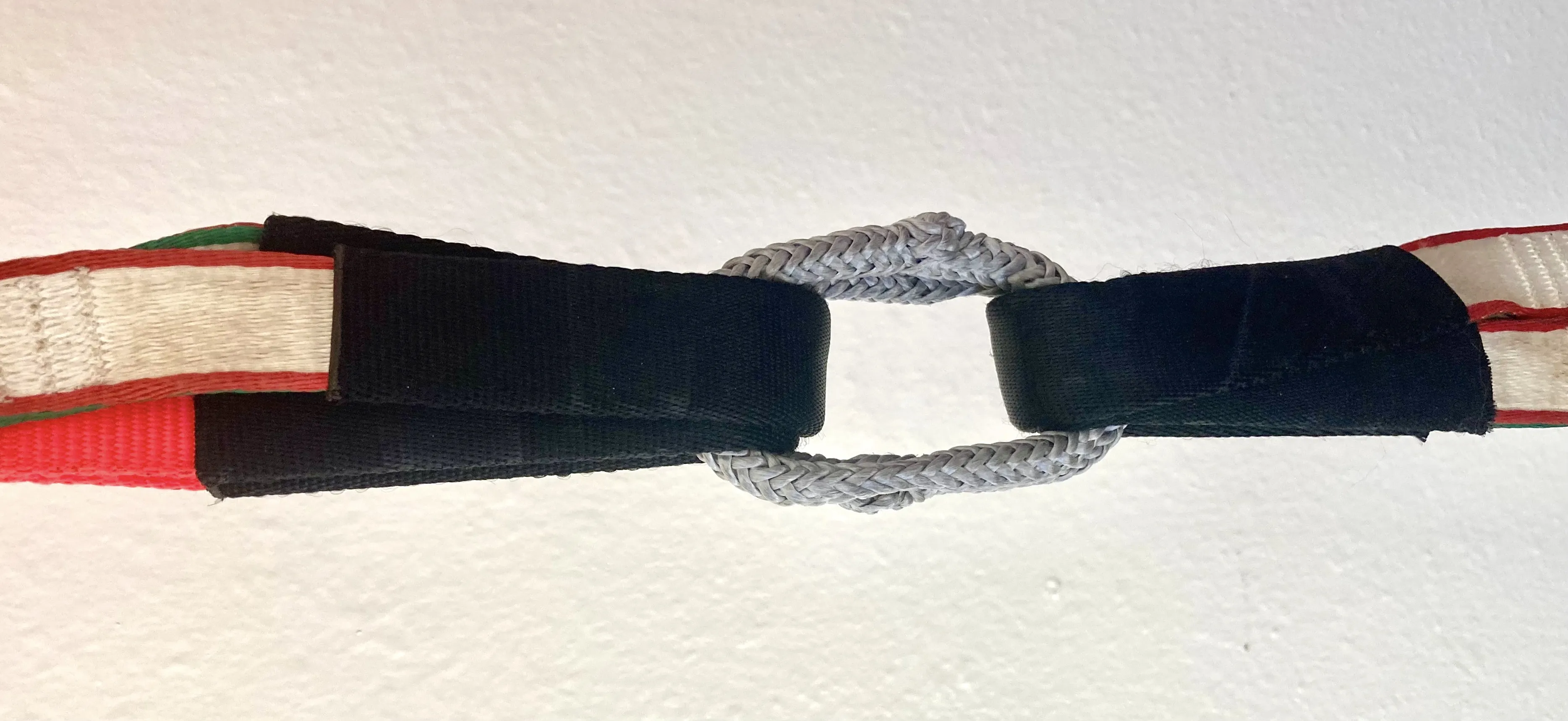 "Through-all-four" system with two grog splices - top view