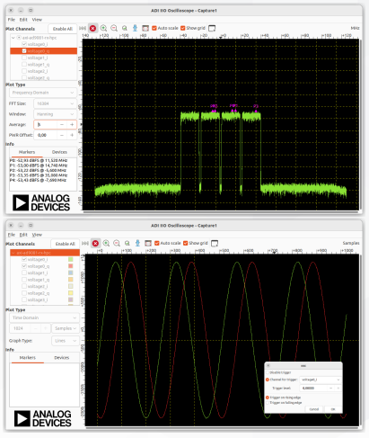 IIO Oscilloscope Main Interface