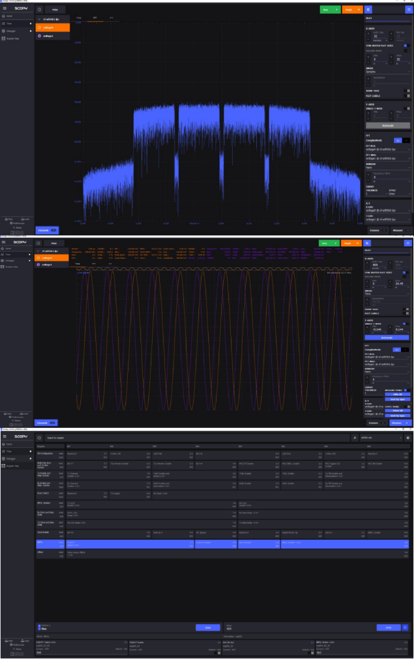 Scopy Main Interface