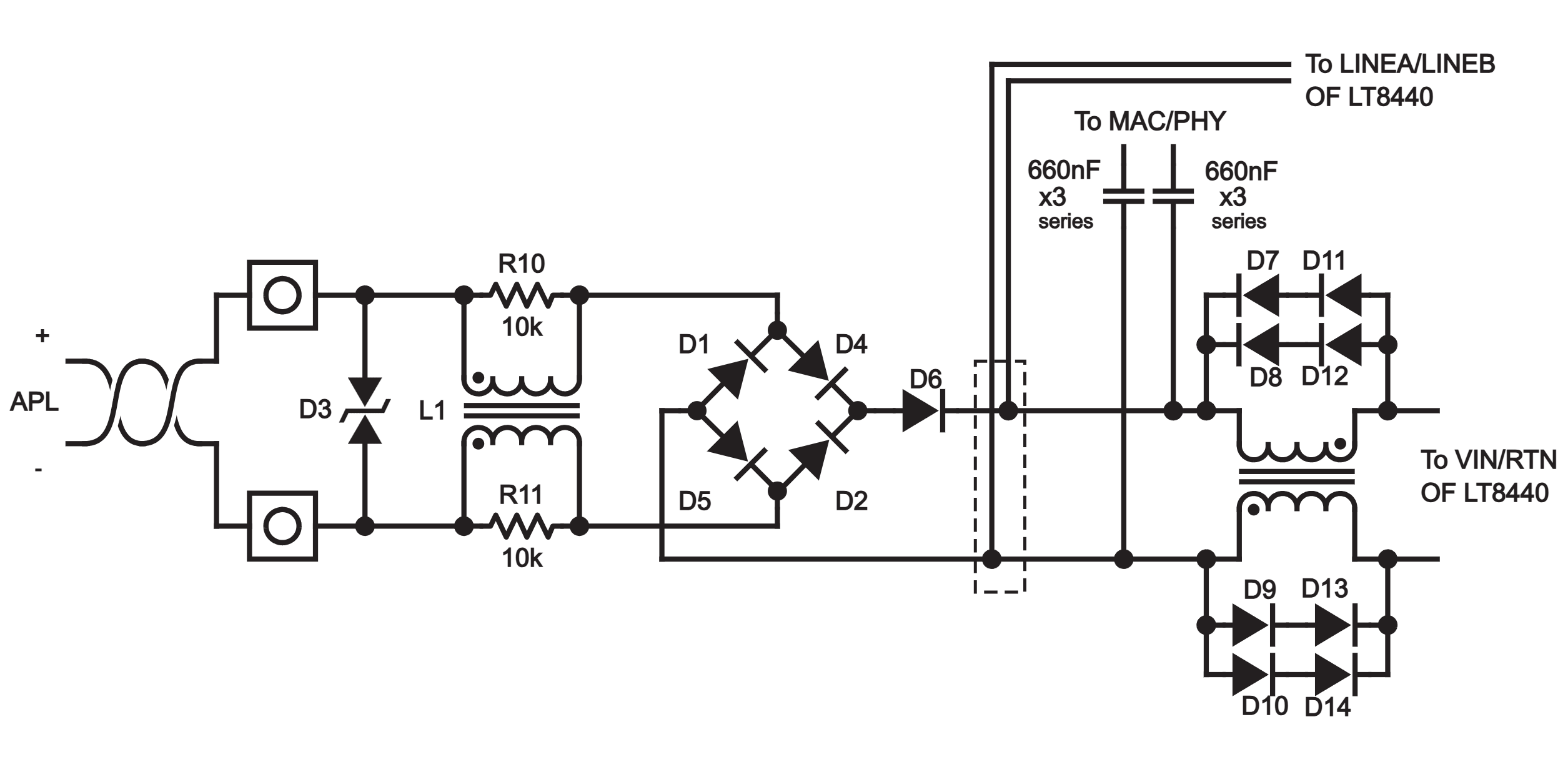Required Frontend Design with Large Effective Capacitance & Inductance on the Load Side