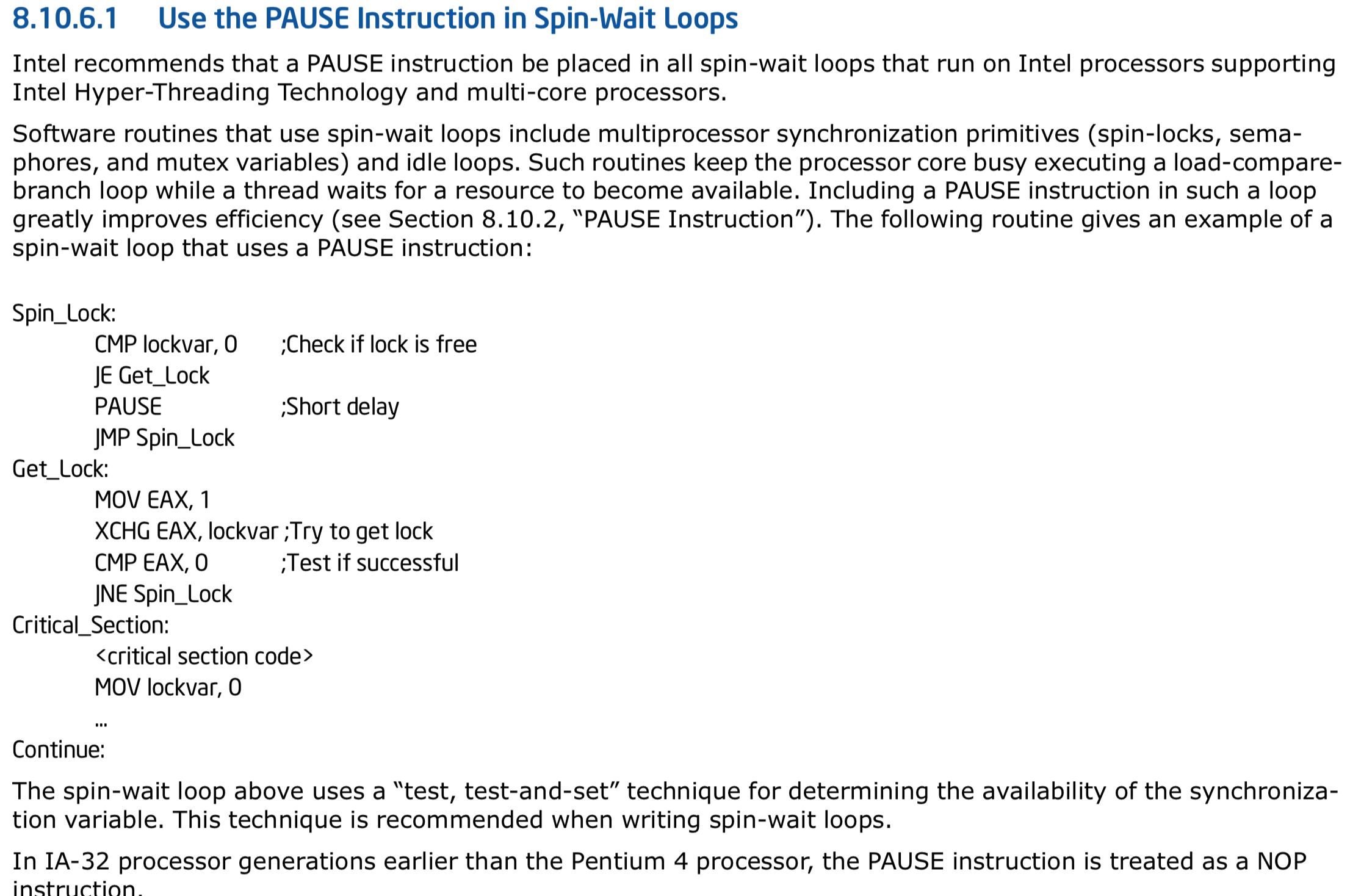 Spinwait pause,hlt,mwait/monitor | Forwarder