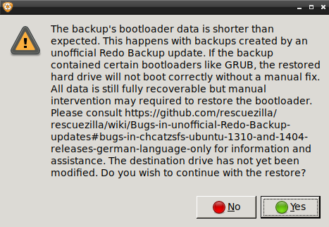 Bugs in unofficial Redo Backup updates · rescuezilla/rescuezilla Wiki ...