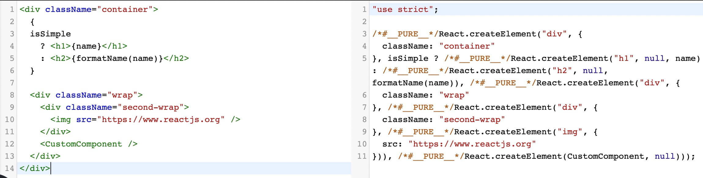 JSX 编译成 JS