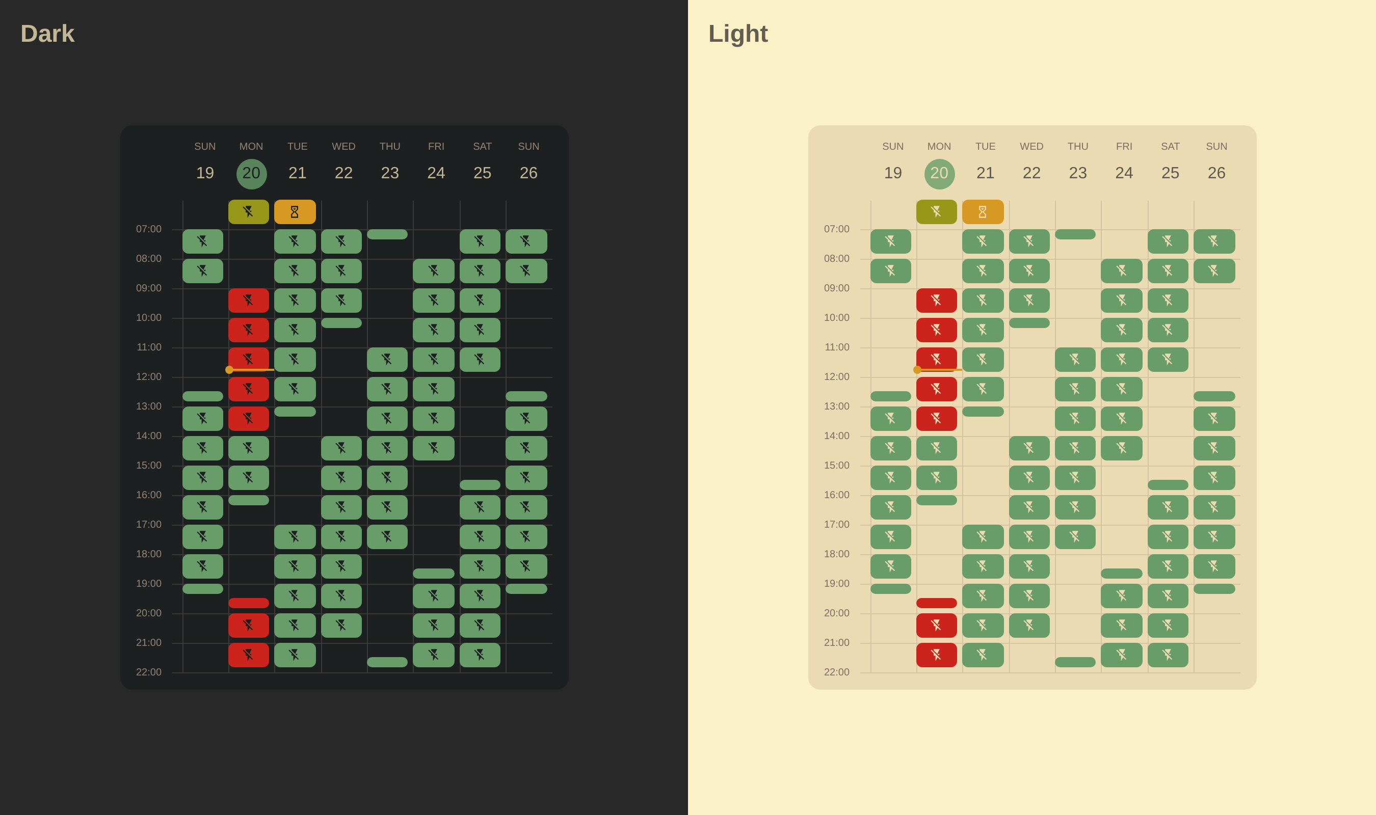 Calendar Week Grid Card Screenshot