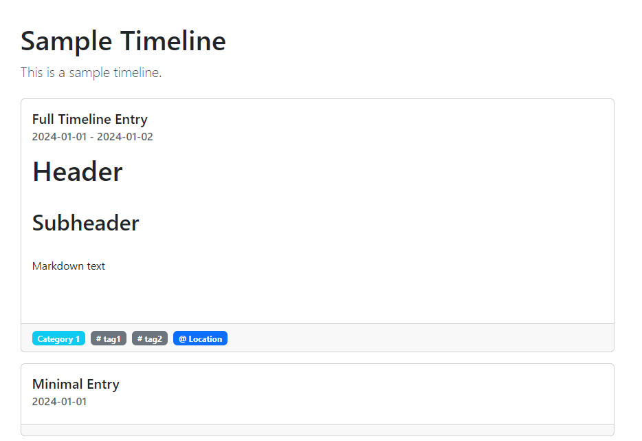 Bootstrap Timeline