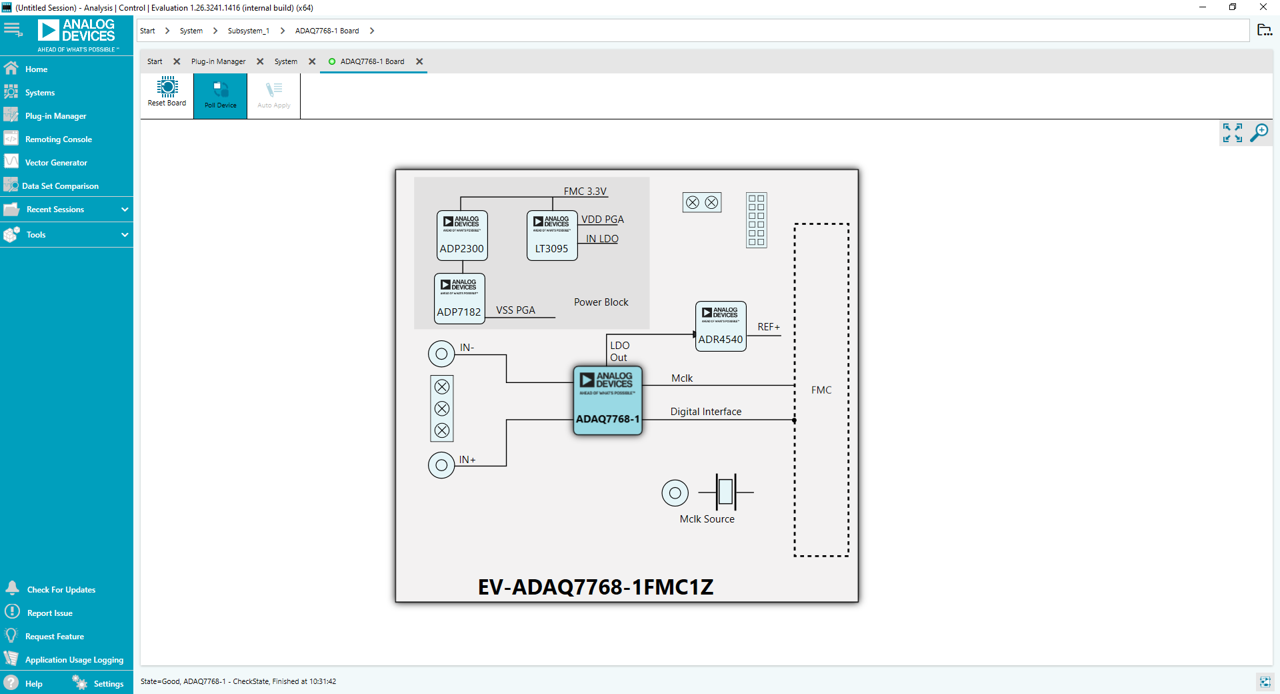 https://media.githubusercontent.com/media/trupples/adi-documentation/land_page/docs/solutions/reference-designs/ad7768-1-evb/images/fig_14_ev-adaq7768-1fmc1z_board_view_new.png