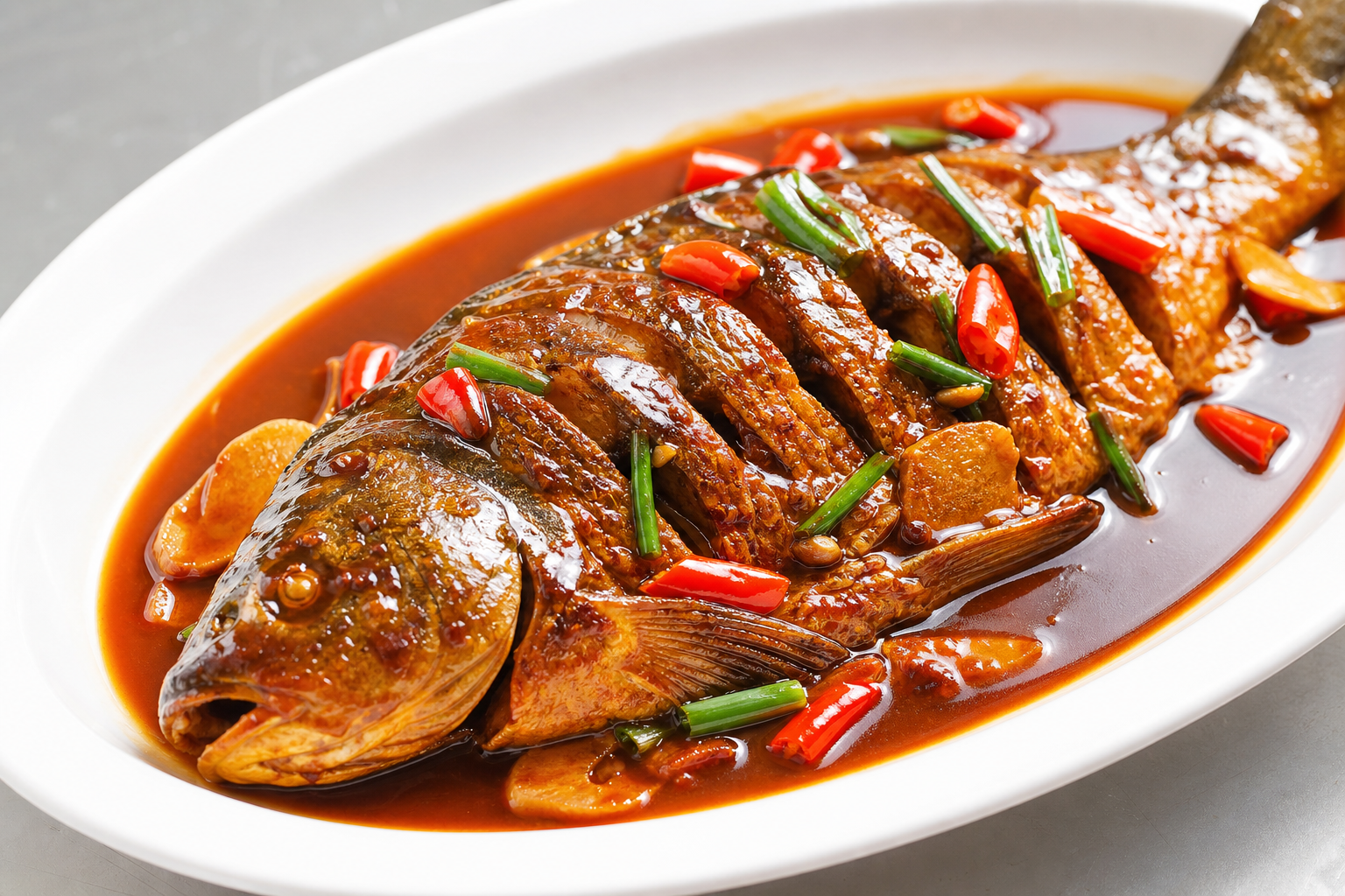 Braised Fish in Soy Sauce
