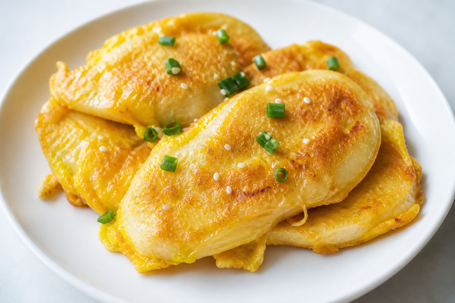 Pan-Fried Glutinous Rice Cake (ci ba) with Egg